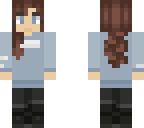 boots and blue sweater skin, no horns