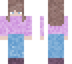 brunette purple hoodie aesthetic (main oc)