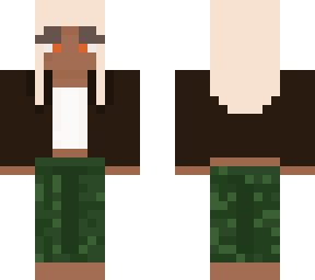 chocolate brown skin with light hair and camo pants