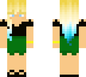 cute summer girl with blonde and blue hair