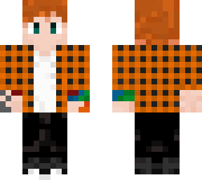 ed sheeran - orange checked shirt