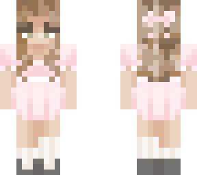 girl with pink dress and hazel eyes