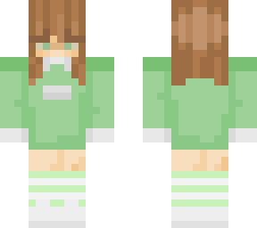 green aesthetic sweater skin