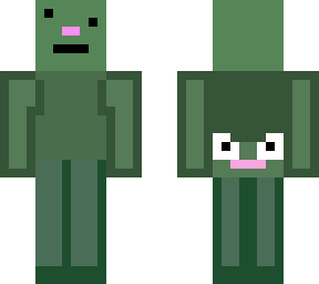 green blob with face