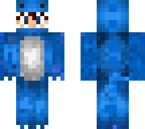 human in a shark costume
