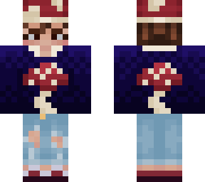 mushroom hat and jumper
