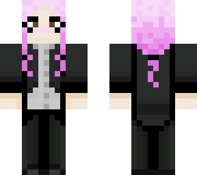 pink hair suit