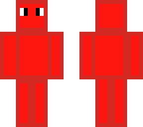 red dude with big eyes