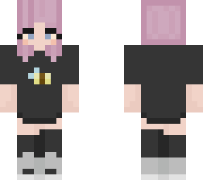 slim pink short hair girl