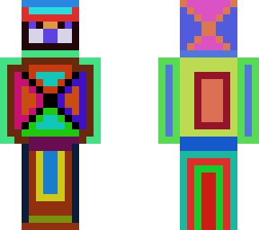 cool minecraft colourful skin