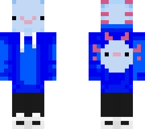 cyan hoodie axolotl