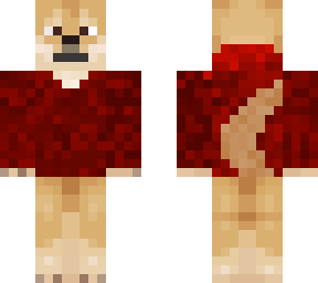 doge wearing maroon sweater