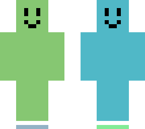 green and blue person