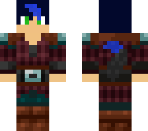 me in minecraft as a werewolf (blue illager)