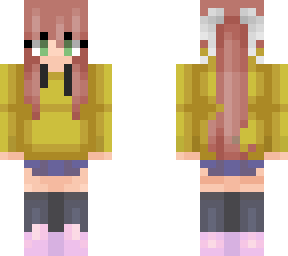 monika in her hoodie