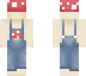 mushroom boy in overalls