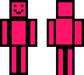 pink block man