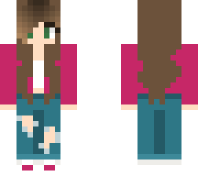 pink brunette girl