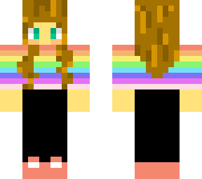 rainbow shirt girl