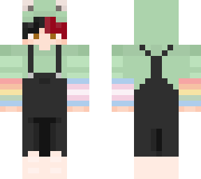 red black split dye frog boy