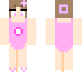 thenoobess original pink summer beachwear skin