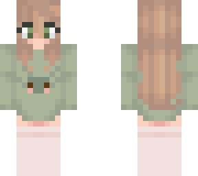 aesthetic green axolotl girl skin
