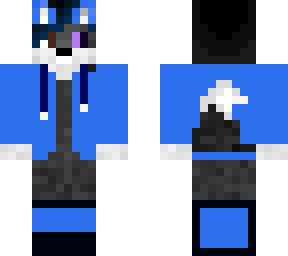 black and blue wolf