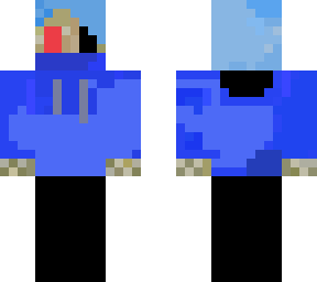 blue hoodie skeleton