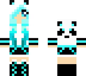 blue panda girl