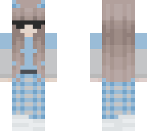 blue plaid girl w horns