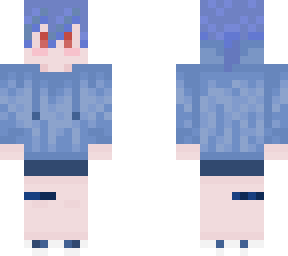 blue pony tail girl