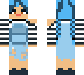 country girl with blue hair