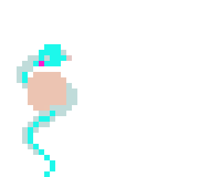 cyan and dull blue snake