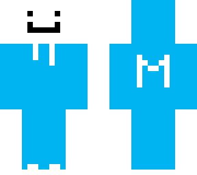 dream snow golem in blue hoodie