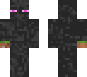 enderman with grass block