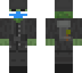 german zombie soldier (wwii) with blue and white mask