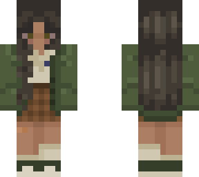 green cardigan (my skin)