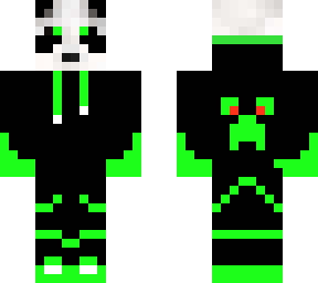 green cool panda boy