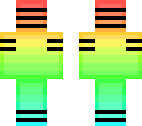 rainbow black stripe skin.