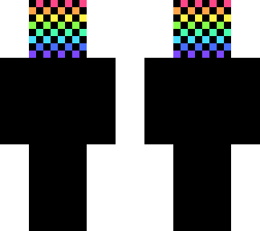 rainbow checkered black and white