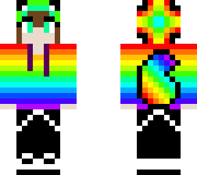 rainbow wolf girl