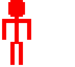 (red) stick man