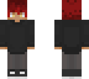 azrakun with red hair and grey sweater