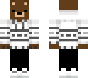 bear in white hoodie