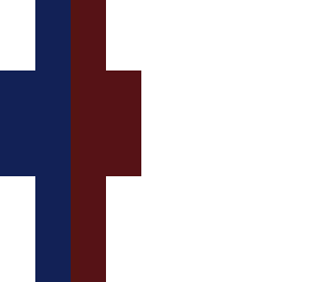 blue and red