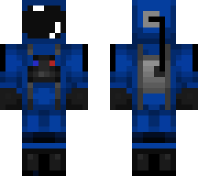 blue astronaut in the ocean