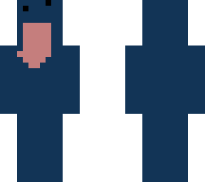 blue blob with tongue out
