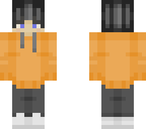 boy with orange hoodie