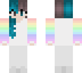 cyan and brown pastel sweater girl