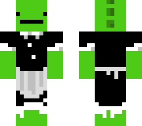 dino in a maid outfit